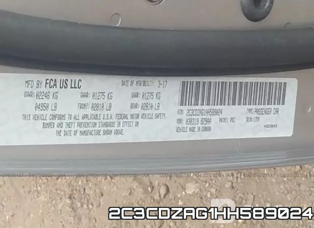 2C3CDZAG1HH589024 фото 10