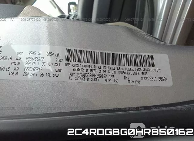 2C4RDGBG0HR850162 фото 9