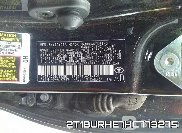 2T1BURHE7HC773275 фото 10