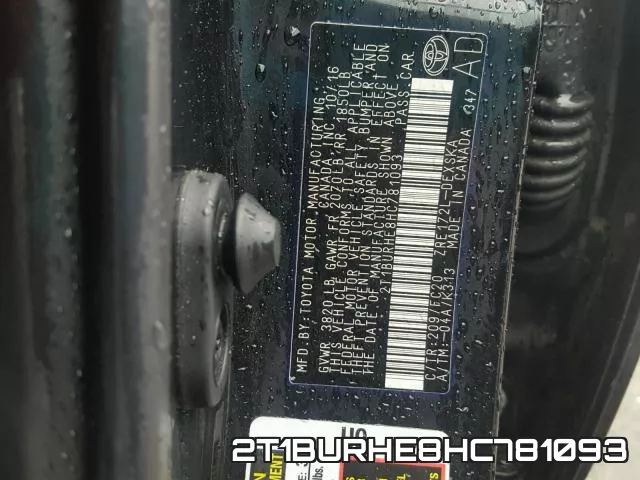 2T1BURHE8HC781093 фото 2