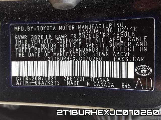2T1BURHEXJC070260 фото 2