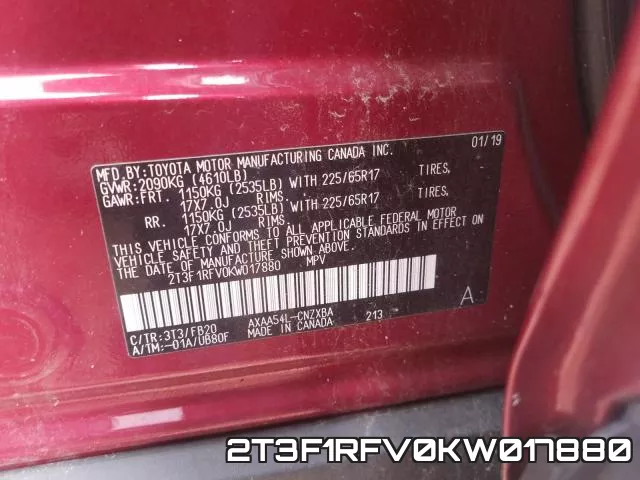 2T3F1RFV0KW017880 фото 2