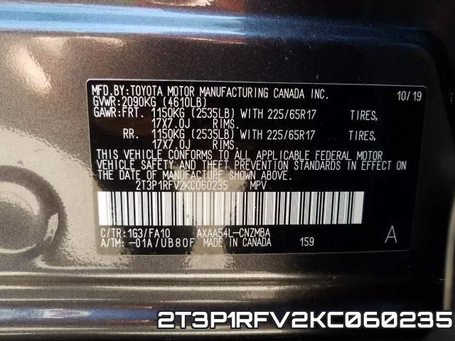 2T3P1RFV2KC060235 фото 2