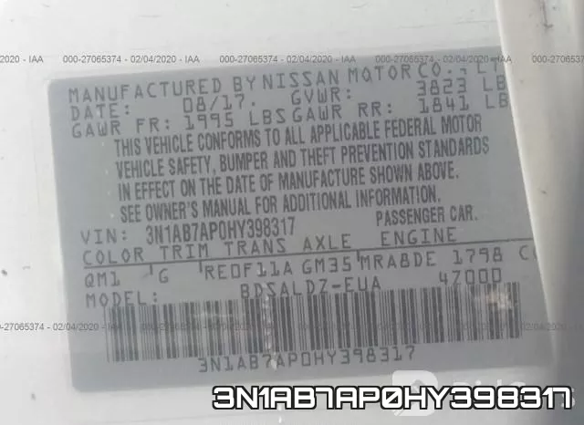 3N1AB7AP0HY398317 фото 10