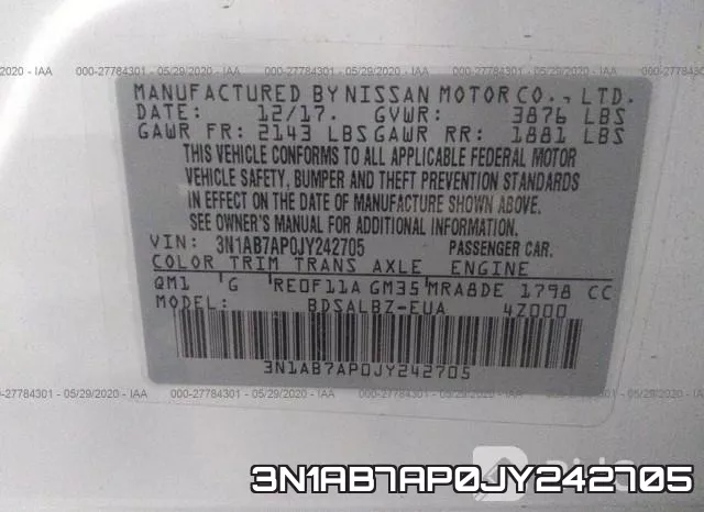 3N1AB7AP0JY242705 фото 10