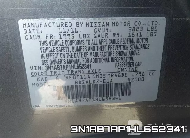 3N1AB7AP1HL652341 фото 10
