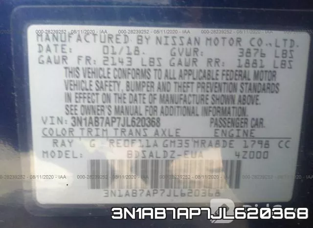 3N1AB7AP7JL620368 фото 10