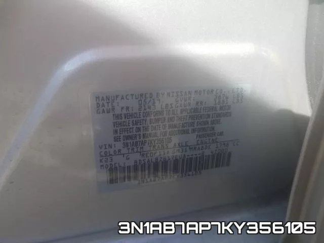 3N1AB7AP7KY356105 фото 2
