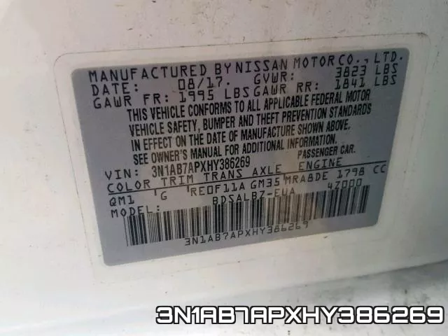 3N1AB7APXHY386269 фото 2