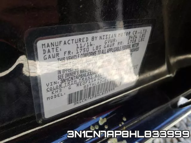 3N1CN7AP8HL833999 фото 2