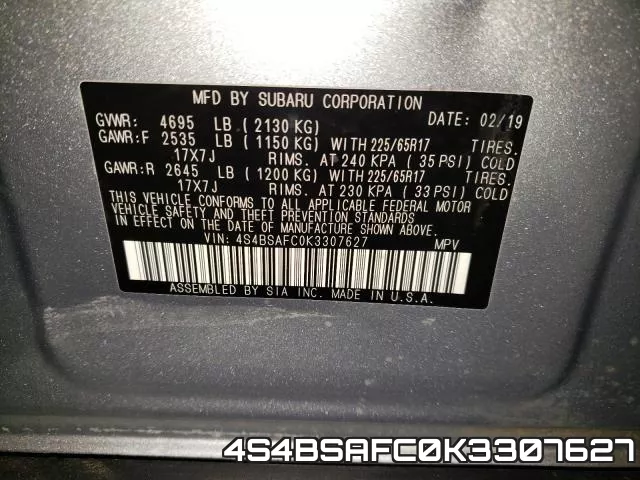 4S4BSAFC0K3307627 фото 2