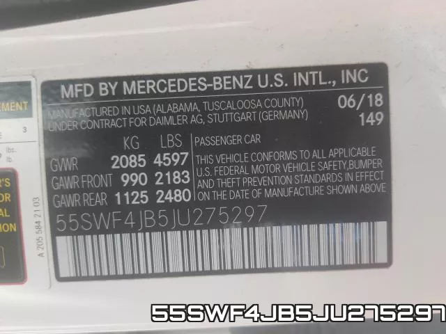 55SWF4JB5JU275297 фото 2