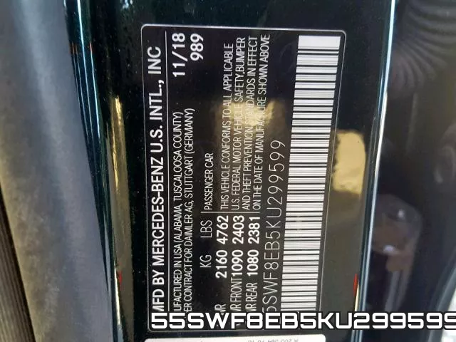 55SWF8EB5KU299599 фото 2