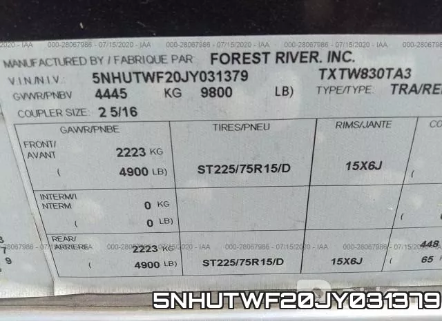 5NHUTWF20JY031379 фото 10