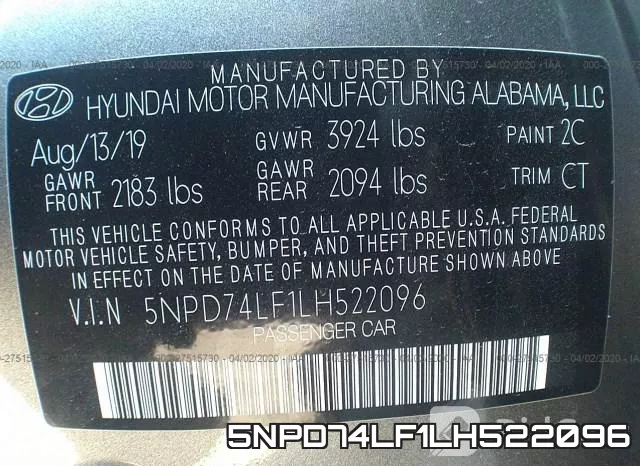 5NPD74LF1LH522096 фото 10