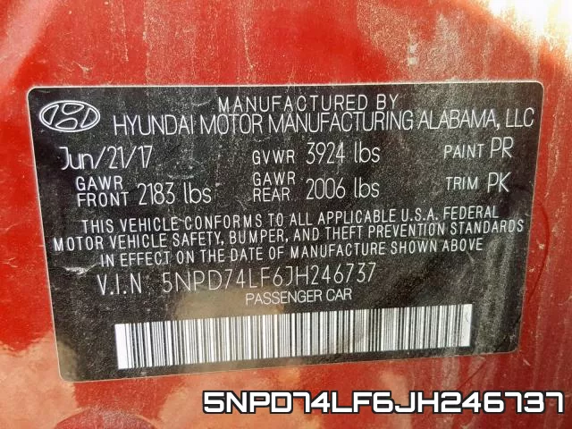 5NPD74LF6JH246737 фото 2