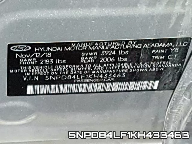 5NPD84LF1KH433463 фото 2