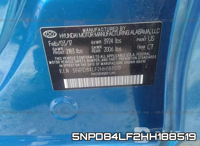 5NPD84LF2HH188519 фото 10