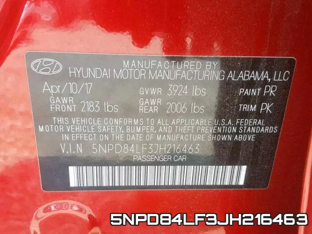 5NPD84LF3JH216463 фото 2