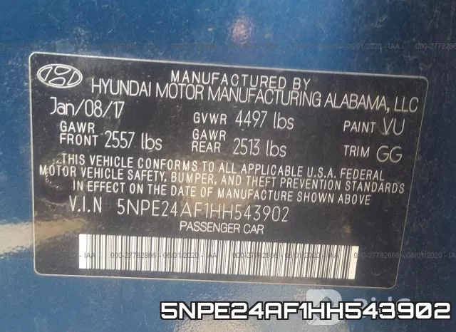 5NPE24AF1HH543902 фото 9