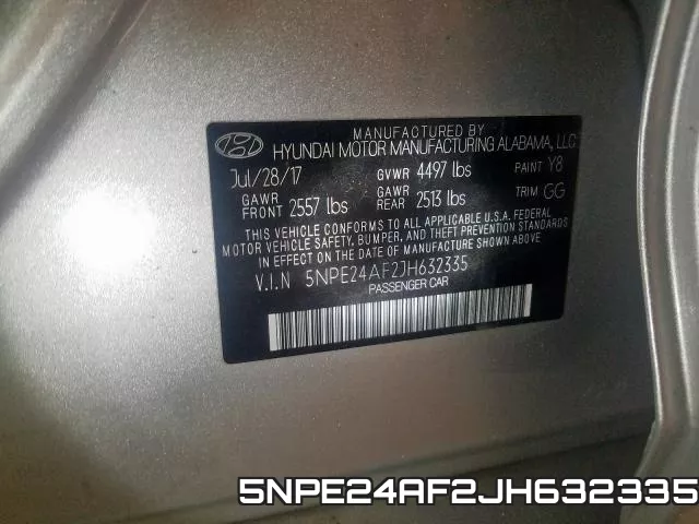 5NPE24AF2JH632335 фото 2