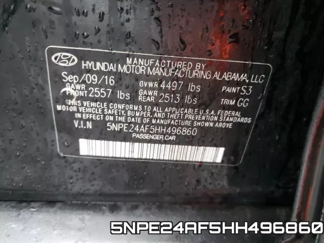 5NPE24AF5HH496860 фото 2