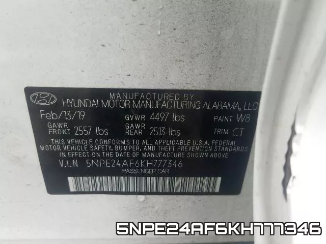 5NPE24AF6KH777346 фото 2