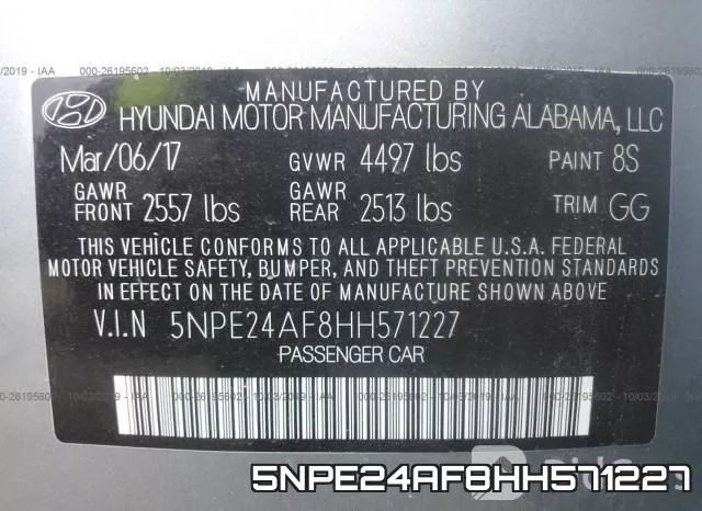 5NPE24AF8HH571227 фото 10