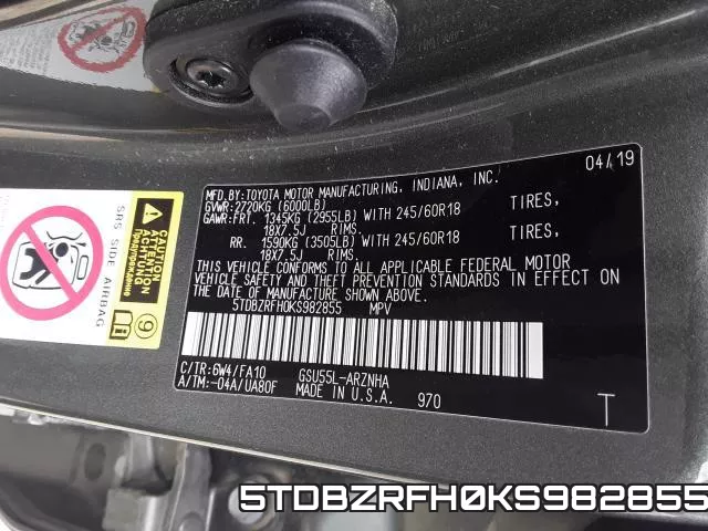 5TDBZRFH0KS982855 фото 2