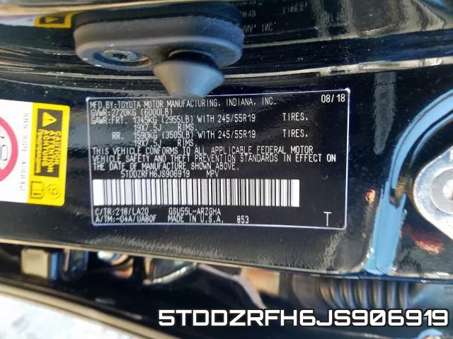 5TDDZRFH6JS906919 фото 2