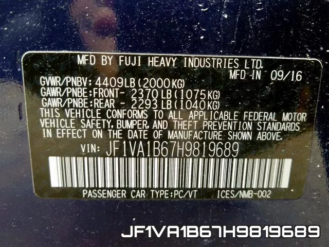 JF1VA1B67H9819689 фото 2