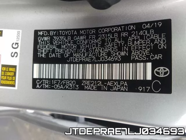 JTDEPRAE7LJ034693 фото 2