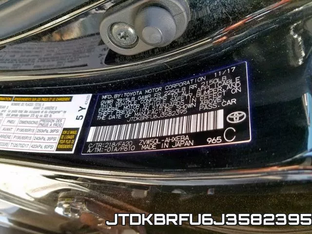 JTDKBRFU6J3582395 фото 2