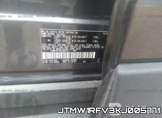 JTMW1RFV3KJ005771 фото 9