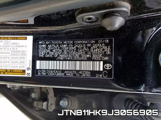 JTNB11HK9J3056905 фото 2