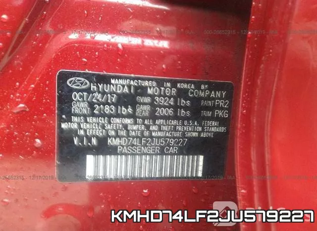 KMHD74LF2JU579227 фото 10