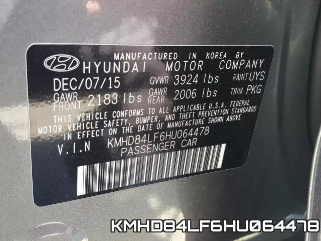 KMHD84LF6HU064478 фото 2