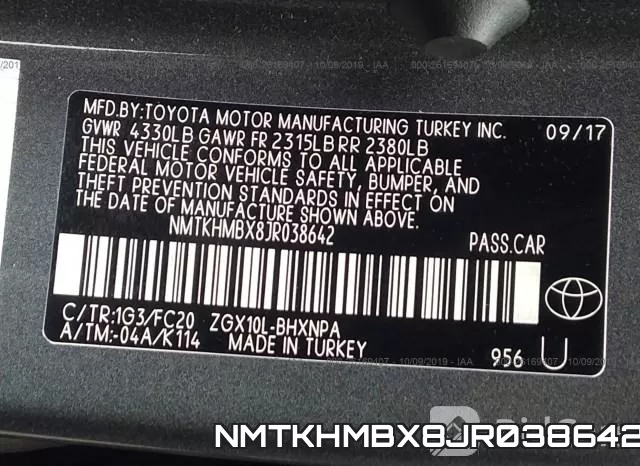 NMTKHMBX8JR038642 фото 10