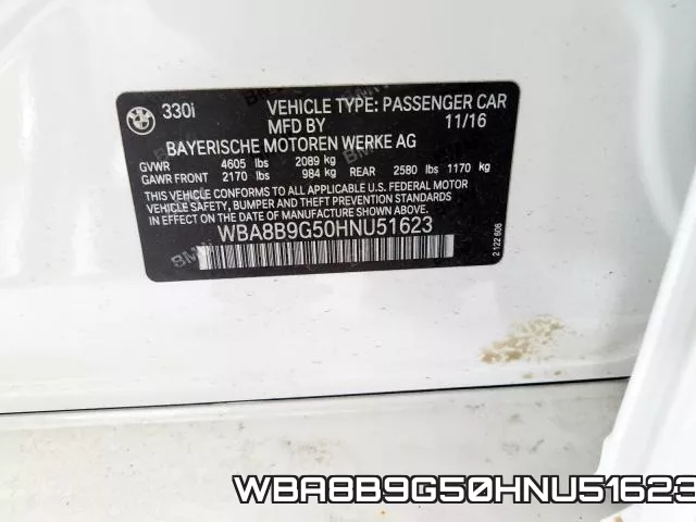 WBA8B9G50HNU51623 фото 2