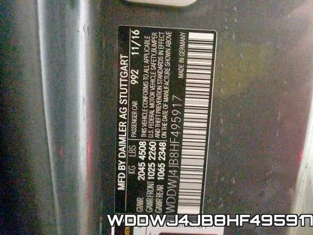 WDDWJ4JB8HF495917 фото 2