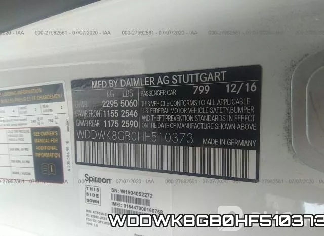 WDDWK8GB0HF510373 фото 10