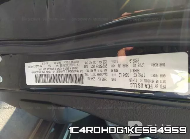 1C4RDHDG1KC584959 фото 10