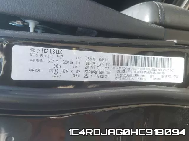 1C4RDJAG0HC918094 фото 2