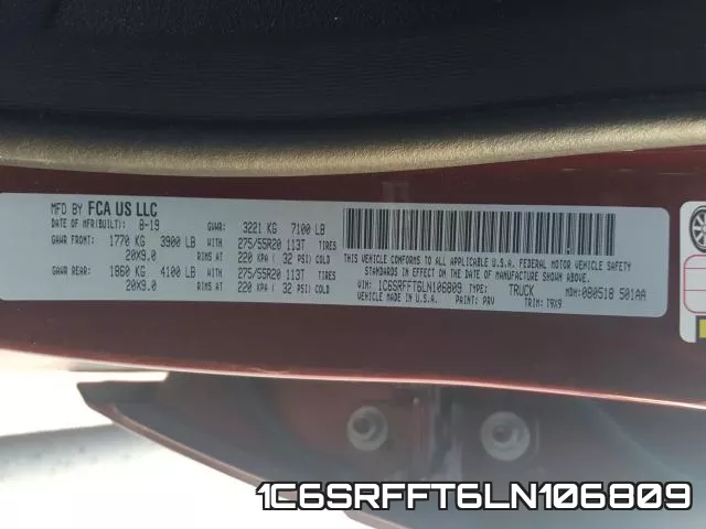 1C6SRFFT6LN106809 фото 2