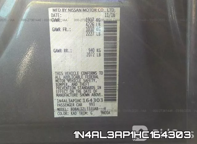 1N4AL3AP1HC164303 фото 10