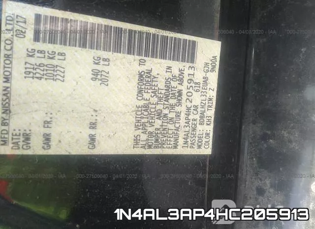 1N4AL3AP4HC205913 фото 10