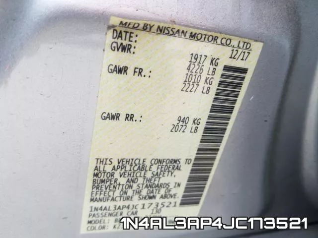 1N4AL3AP4JC173521 фото 2