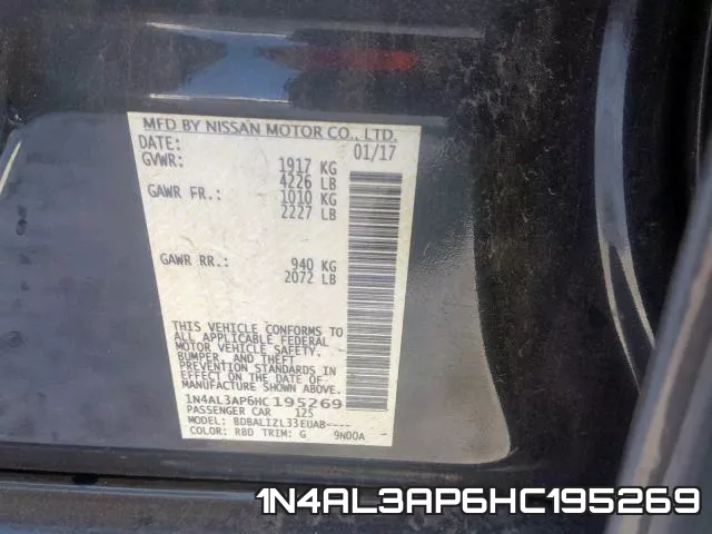 1N4AL3AP6HC195269 фото 2