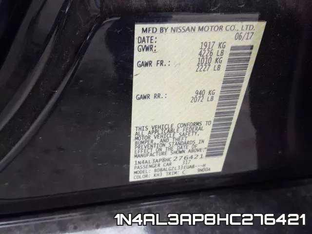 1N4AL3AP8HC276421 фото 2