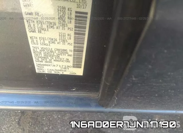 1N6AD0ER7JN717190 фото 10